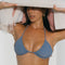 Blue Triangle Bikini Top