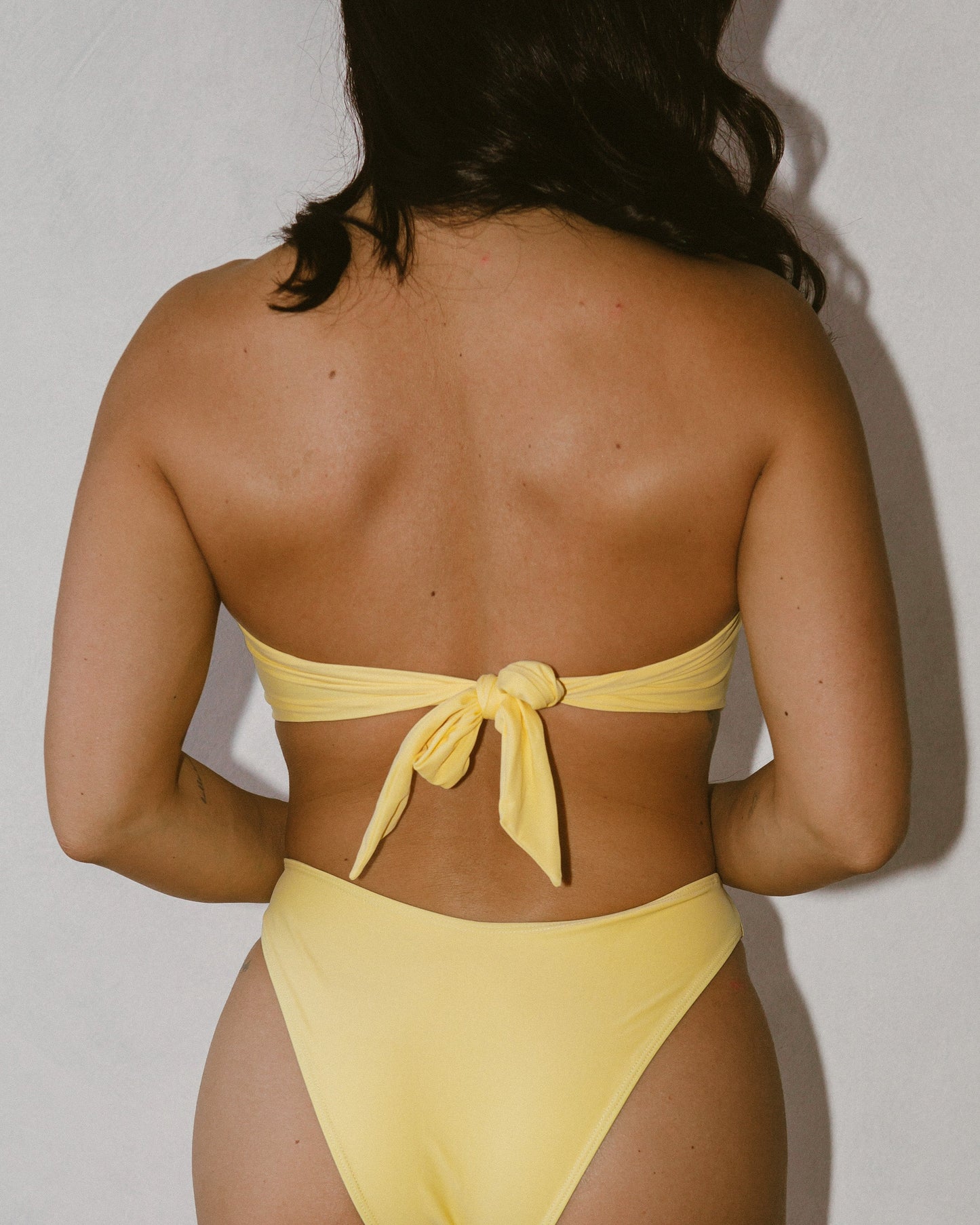 Molly Knot Bandeau Bikini Top - Butter