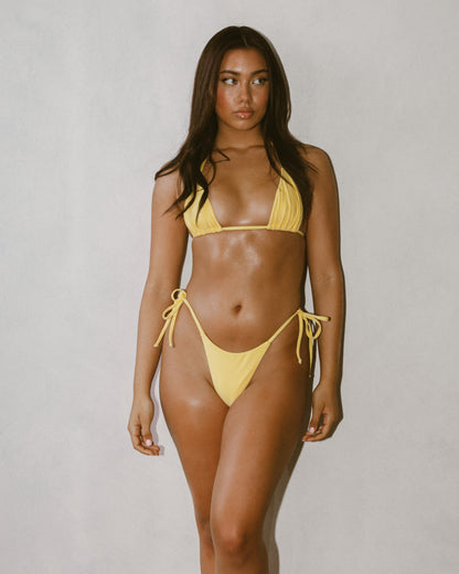Scarlet, Tie Side Bikini Bottoms - Butter